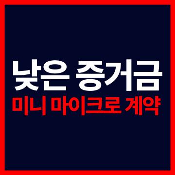 낮은 증거금 미니 마이크로 계약